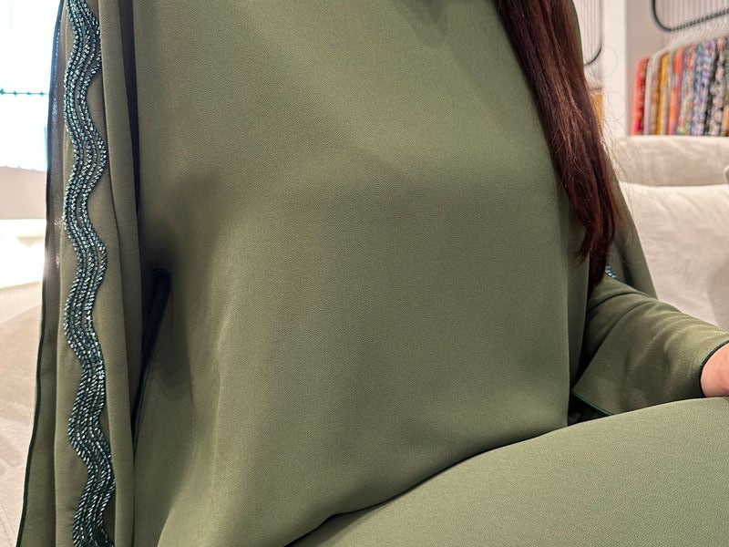 2 Pc Chiffon Handmade Embroidery